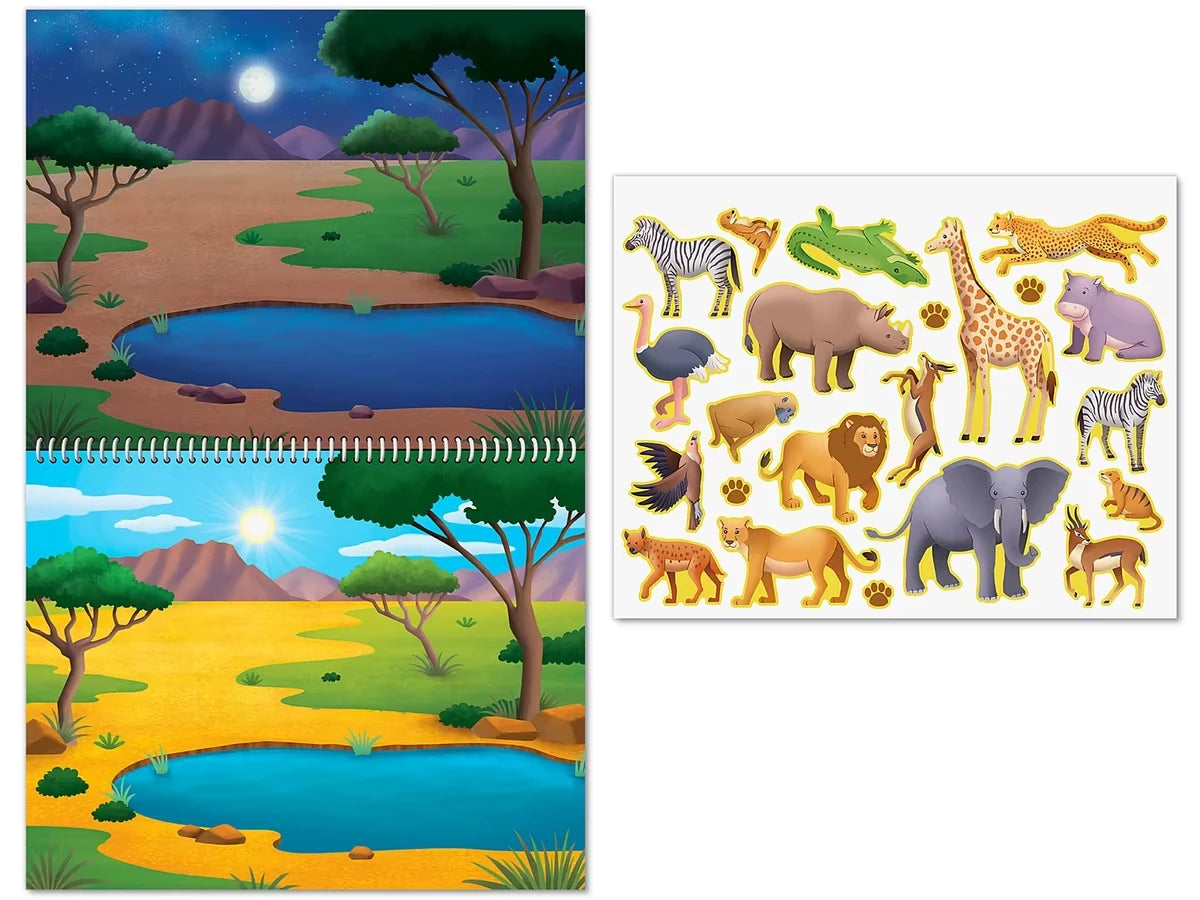 Animal Habitats Reusable Sticker Pad - US 9138