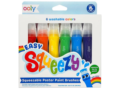 Easy Squeezable Poster Paintbrushes - Set of 6 - US 9191