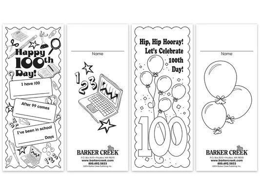 Design-Your-Own 100th Day of School Bookmarks - US 6292