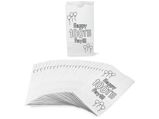 Design-Your-Own Happy 100th Day! Bags - Set of 25 - US 3917