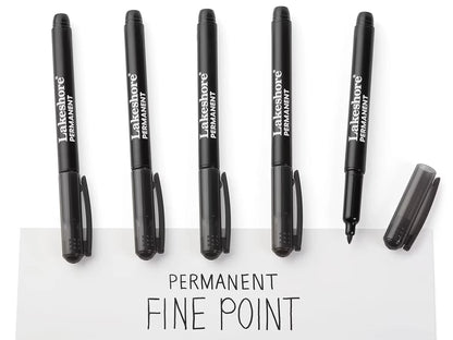 Permanent Thin-Line Markers - US 3672