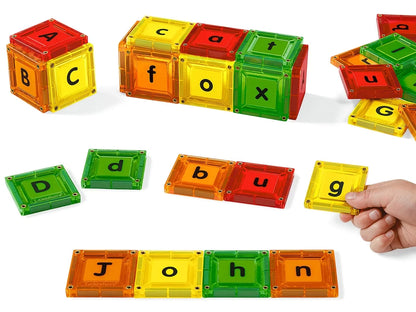 Double-Sided Magnetic Letter Tiles - US 7326