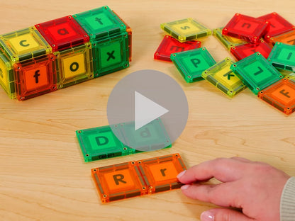 Double-Sided Magnetic Letter Tiles - US 7326