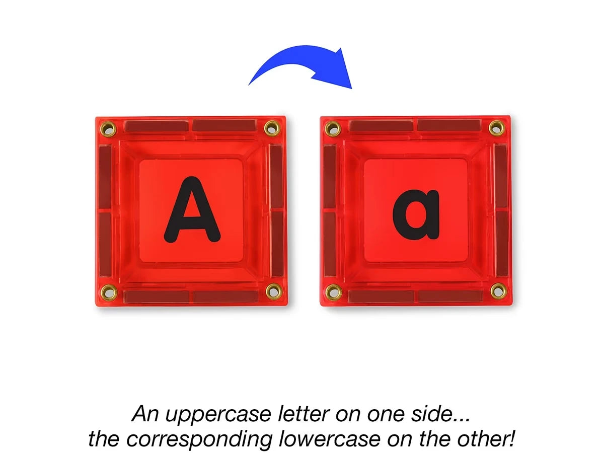 Double-Sided Magnetic Letter Tiles - US 7326