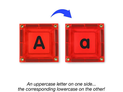 Double-Sided Magnetic Letter Tiles - US 7326