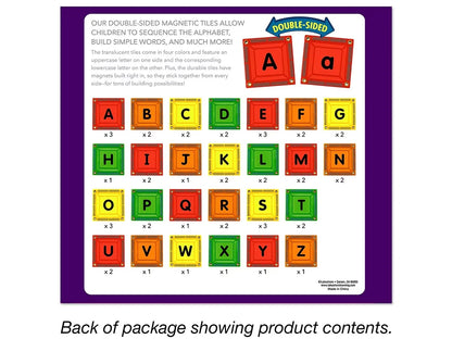 Double-Sided Magnetic Letter Tiles - US 7326