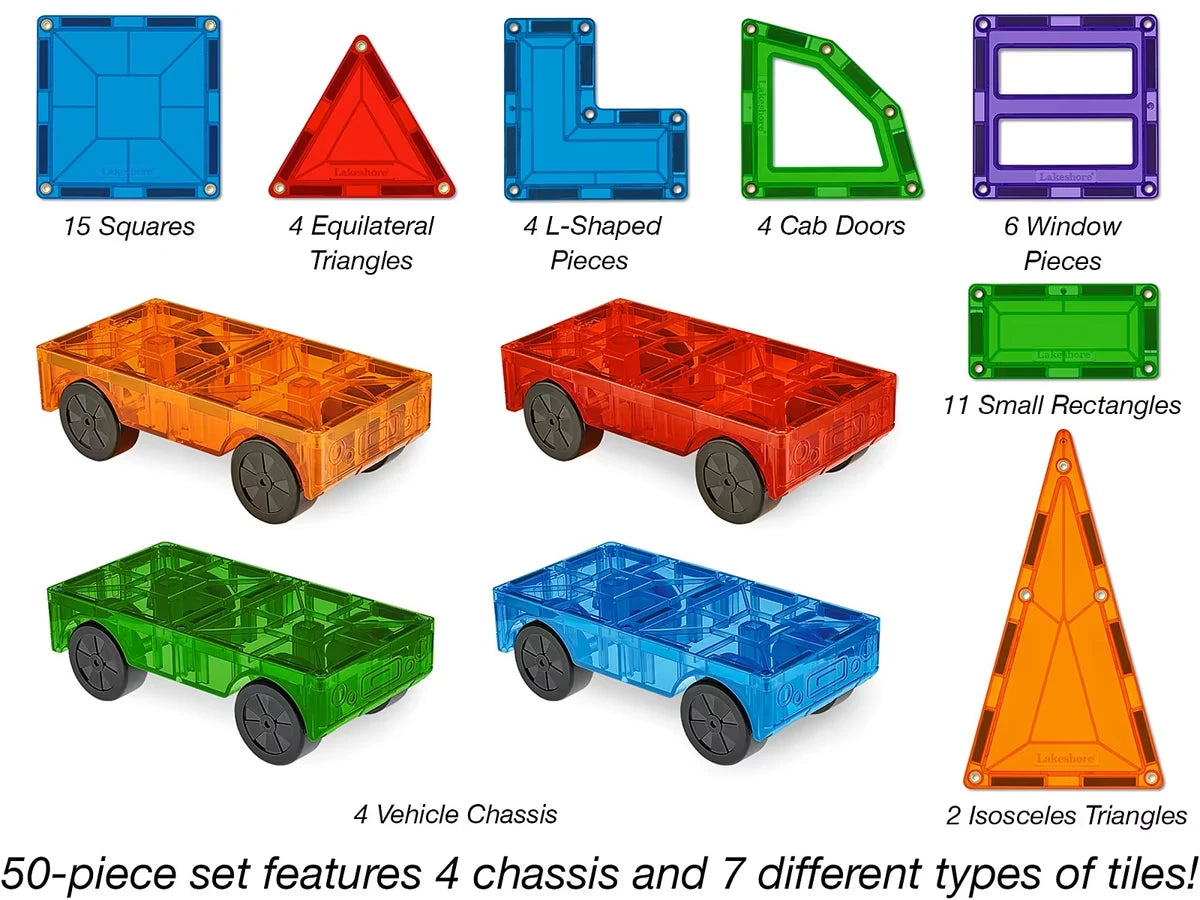 Magnetic Wonder Tiles® - Vehicle Builder - US 2174
