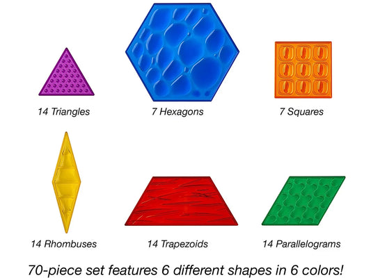 Translucent Sensory Pattern Blocks - US 5163