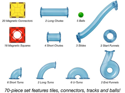 Magnetic Wonder Tiles® - Ball Run - US 8750