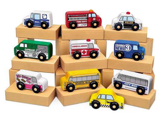 Hardwood Community Vehicles - Set of 10 - US 2994