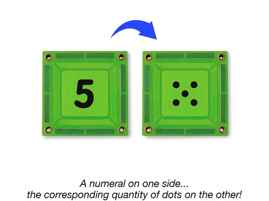 Double-Sided Magnetic Number Tiles - US 8613