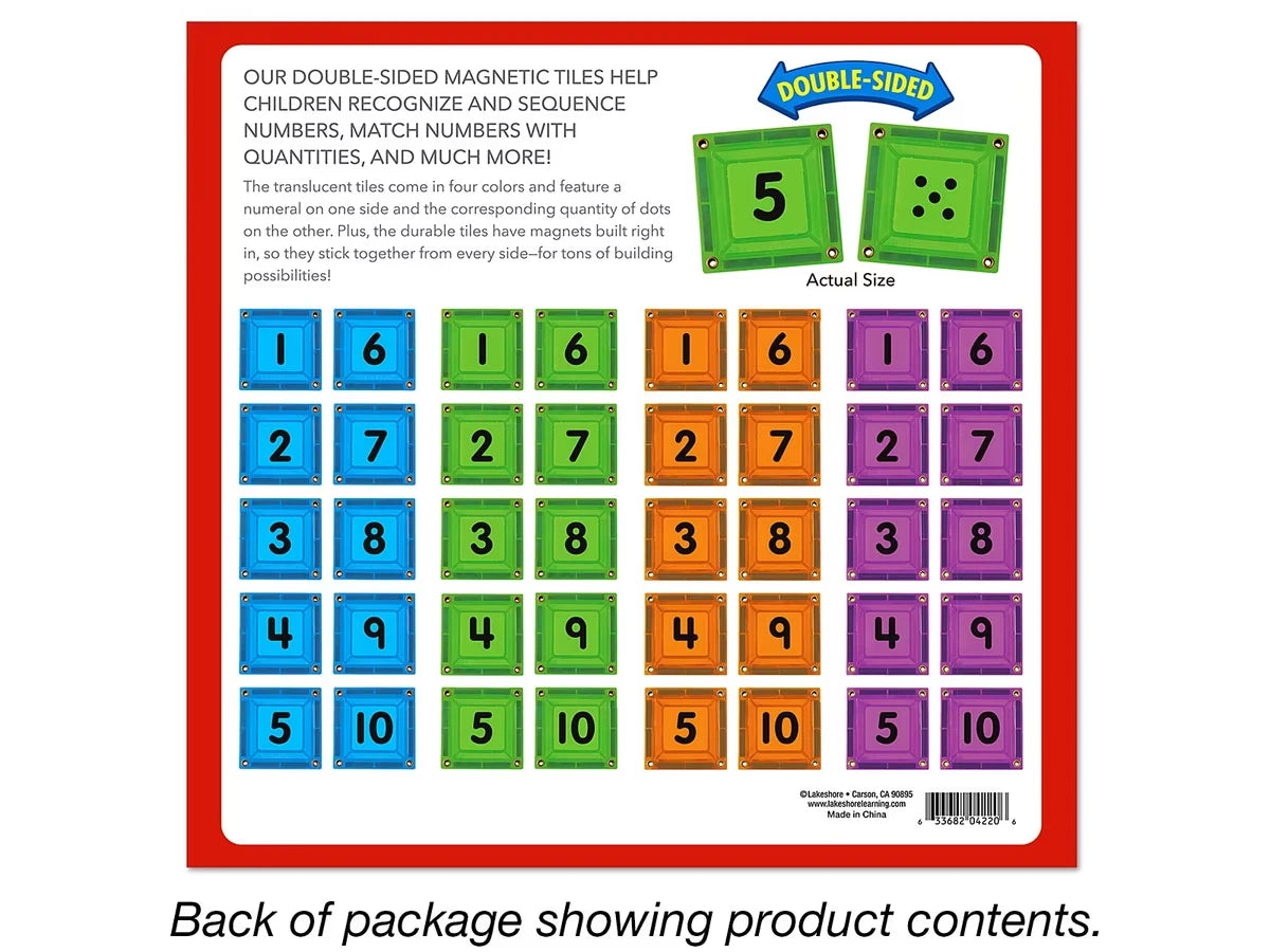 Double-Sided Magnetic Number Tiles - US 8613