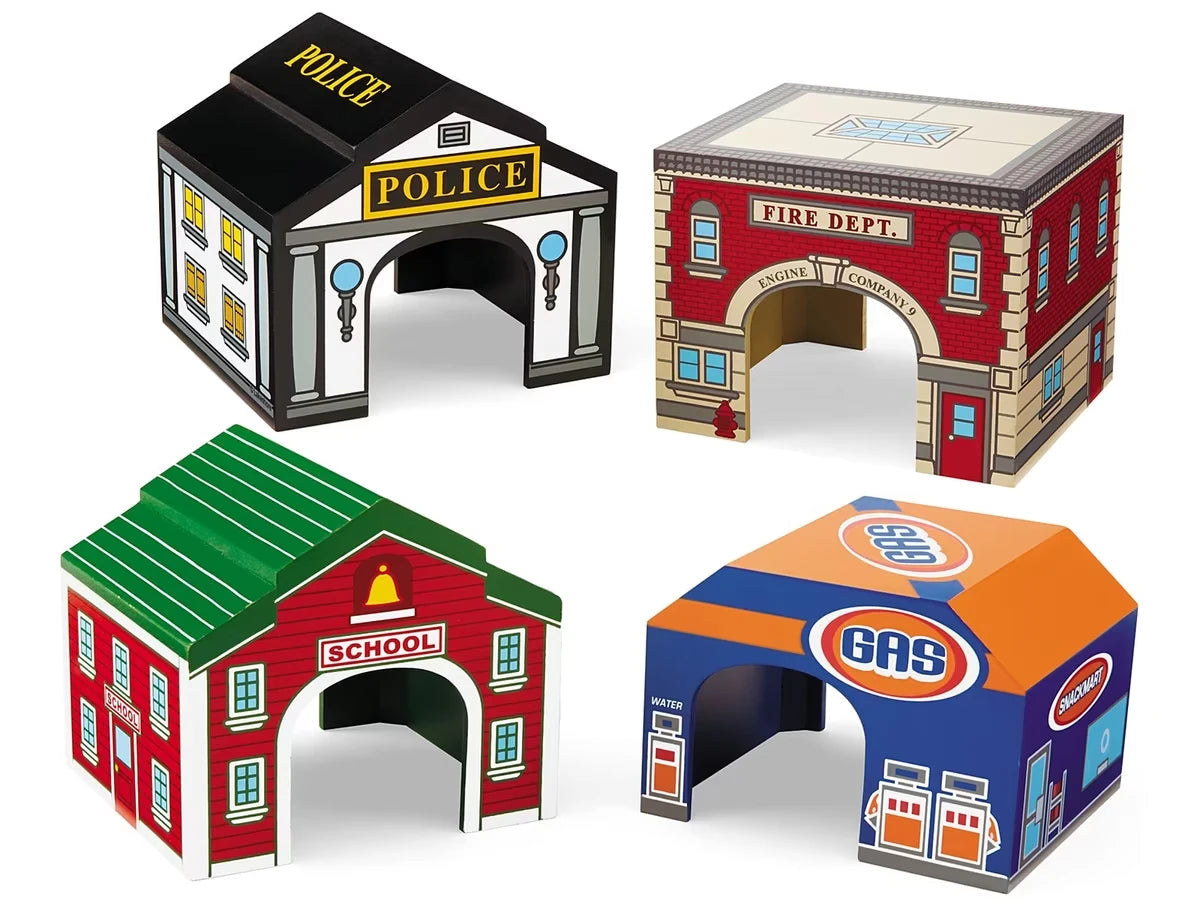 Block Play Garages - Set of 4 - US 9798