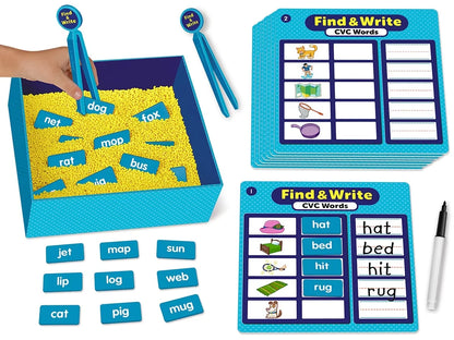 Find & Write CVC Words Activity Center - US 1990