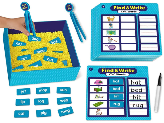 Find & Write CVC Words Activity Center - US 1990