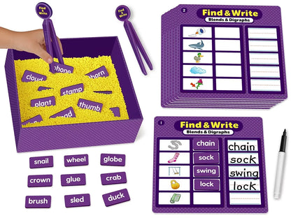 Find & Write Blends & Digraphs Activity Center - US 1827