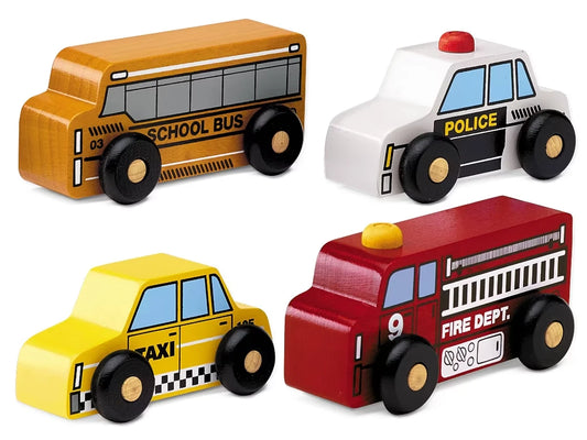Block Play Vehicles - Set of 4 - US 7157