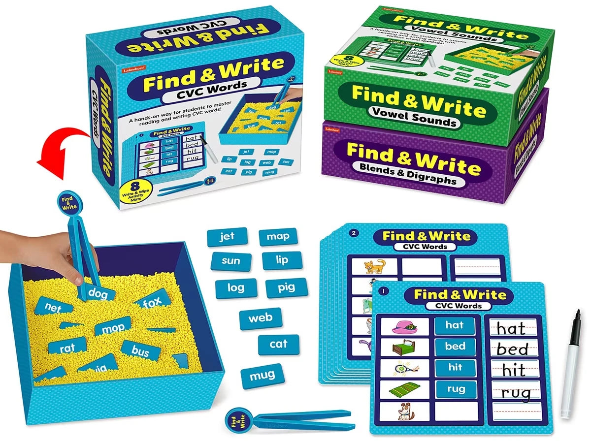 Find & Write Phonics Activity Centers - Complete Set - US 7132