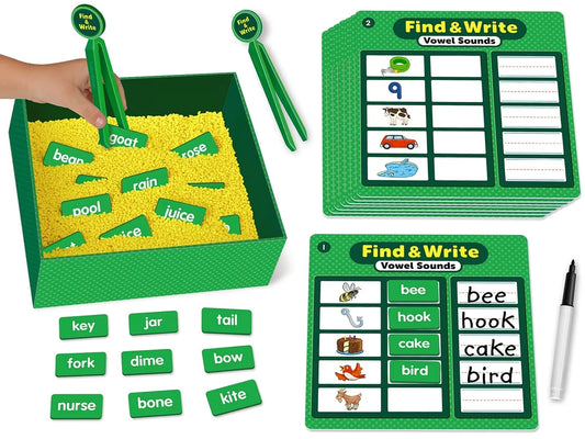 Find & Write Vowel Sounds Activity Center - US 2551