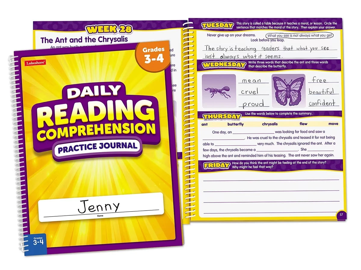 Reading Comprehension Daily Practice Journal - Gr. 3-4 - US 8239
