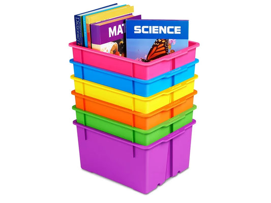 Neon Heavy-Duty Book Bins - US 7241