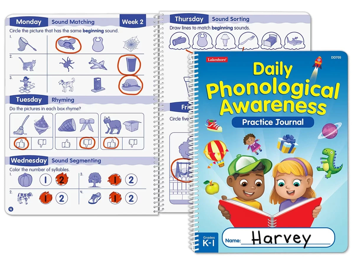 Daily Phonological Awareness Practice Journal - US 8309