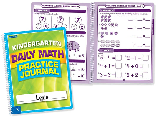 Daily Math Practice Journal – Kindergarten - US 7341