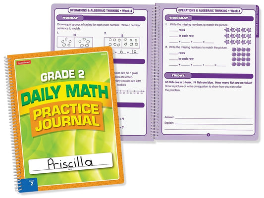 Daily Math Practice Journal - Gr. 2 - US 9187