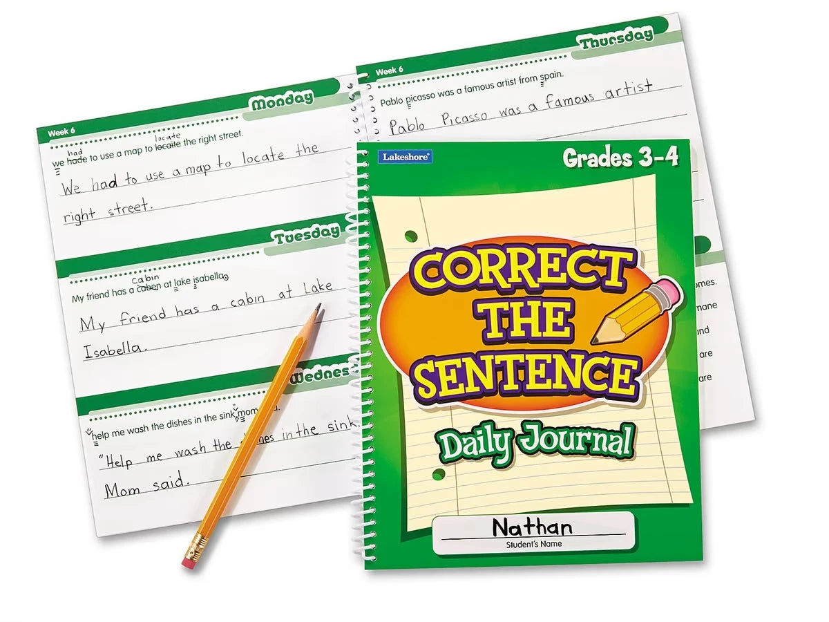 Correct the Sentence! Daily Journal - Gr. 3-4 - US 9396