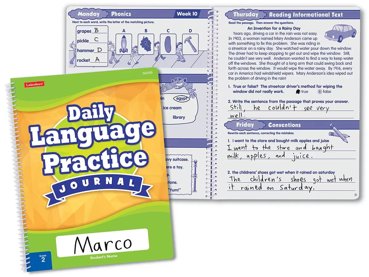 Daily Language Practice Journal - Gr. 2 - US 1089