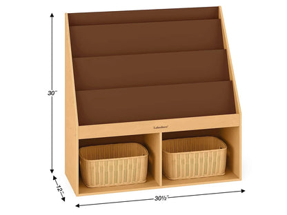 Classic Birch Help-Yourself Bookstand with Storage - US 7299