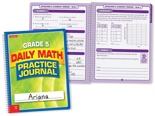 Daily Math Practice Journal - Gr. 5 - US 8709