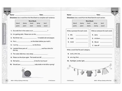 180 Days of Spelling Workbook - Gr. 2 - US 8371