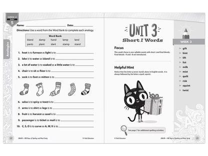 180 Days of Spelling Workbook - Gr. 2 - US 8371