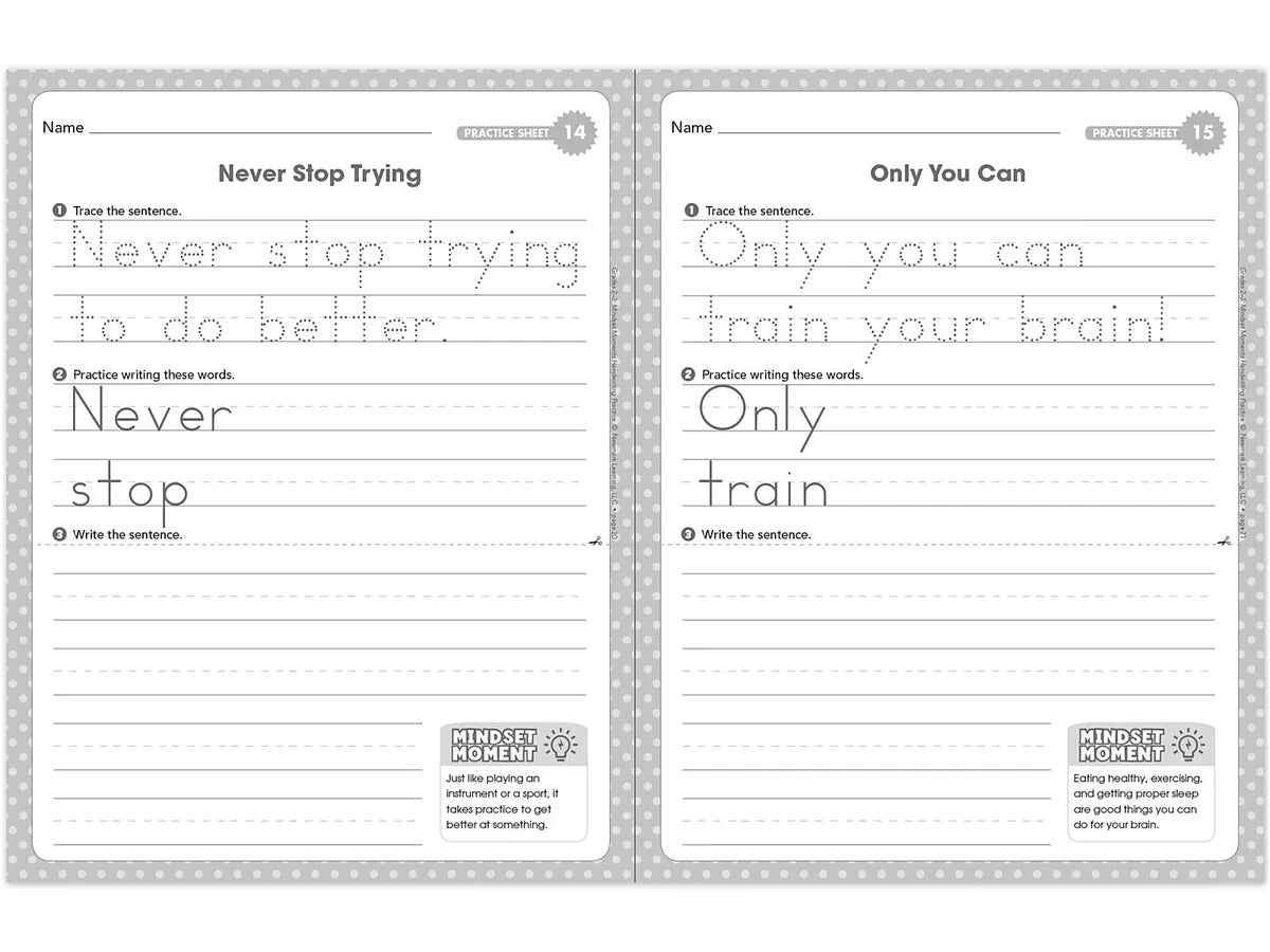 Handwriting Practice Workbook - Gr. 2-3 - US 8035
