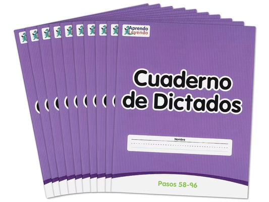 Levels 58-96 Spanish Dictation Books – Set of 10 - US 8193