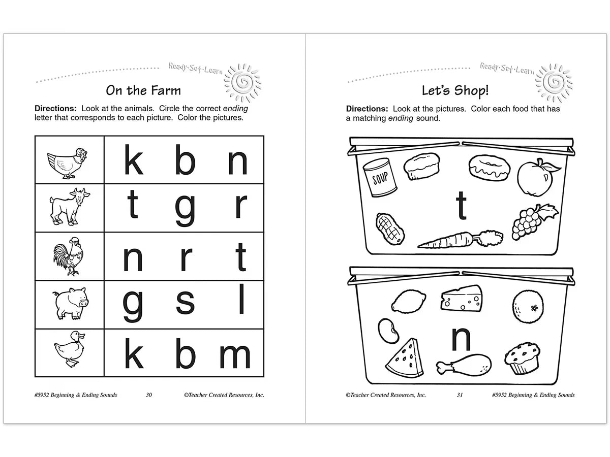 Beginning & Ending Sounds Workbook - US 1340