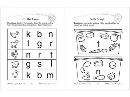 Beginning & Ending Sounds Workbook - US 1340