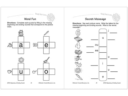 Beginning & Ending Sounds Workbook - US 1340