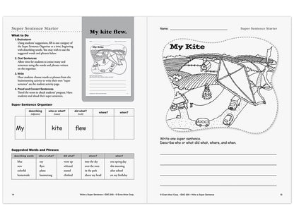 Write a Super Sentence Workbook - US 1853