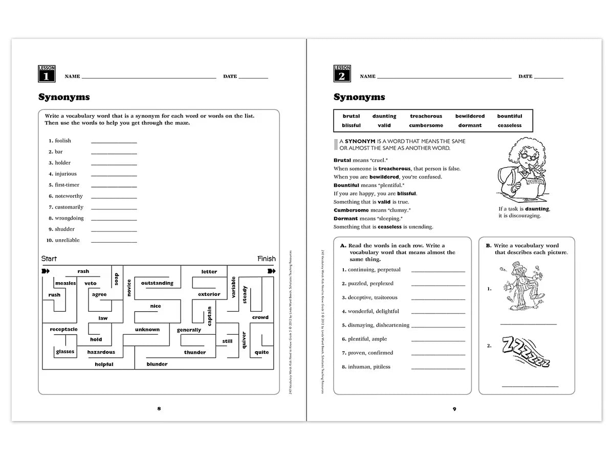 240 Words Kids Need to Know Workbook - Gr. 5 - US 6318