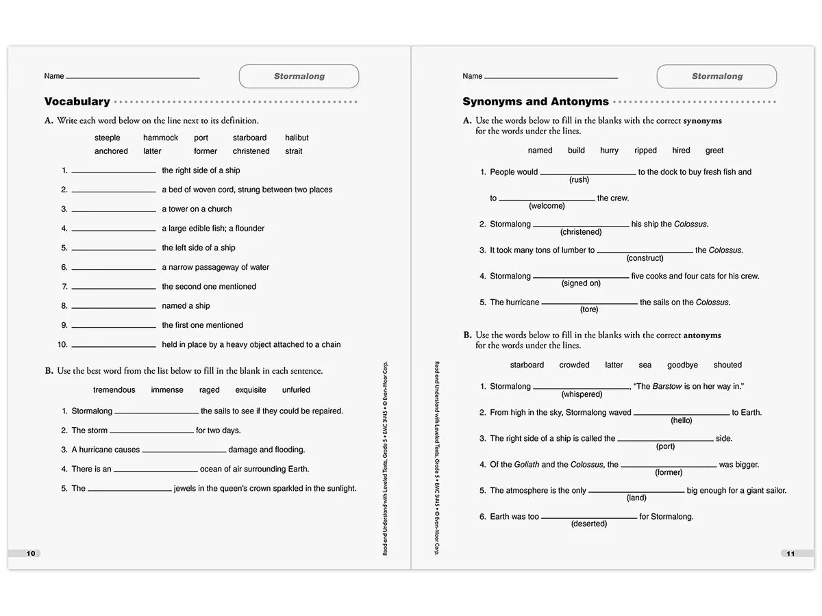 Read & Understand with Leveled Texts Workbook - Gr. 5 - US 1334