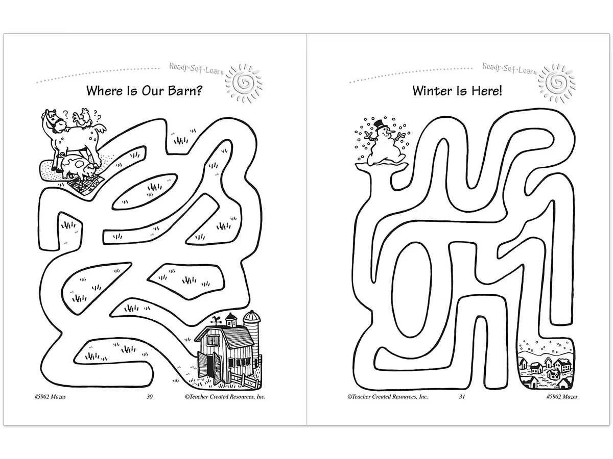 Mazes Workbook - Kindergarten - US 3188