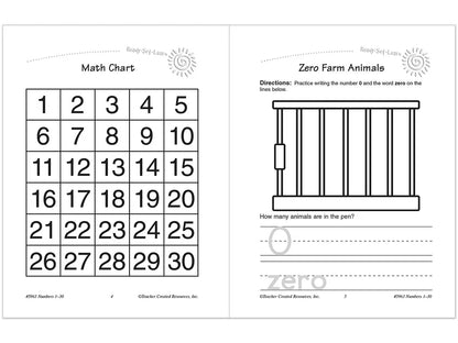 Numbers 1-30 Workbook - US 2831