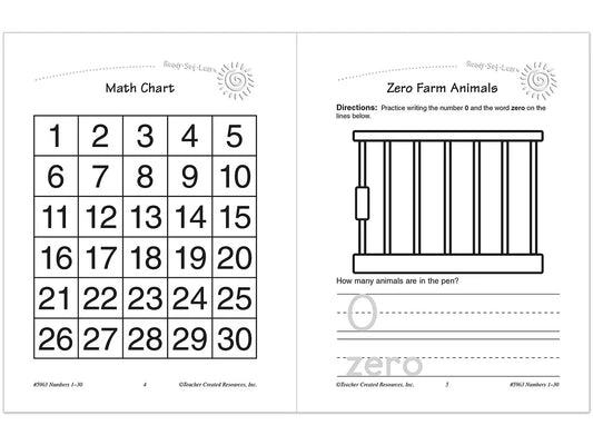 Numbers 1-30 Workbook - US 2831