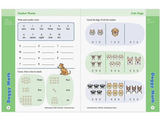 Math Skill Sharpeners Workbook - Kindergarten - US 5863