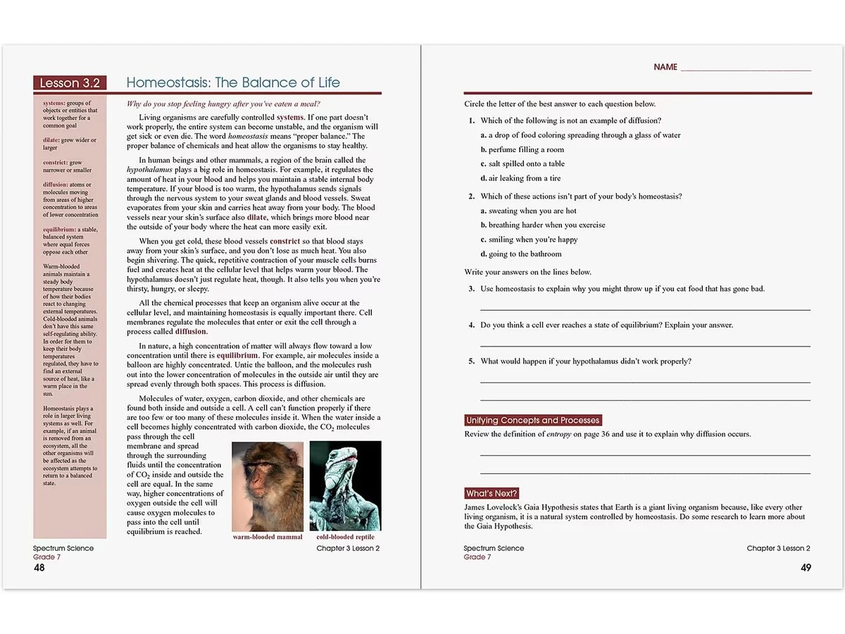 Spectrum® Science Workbook - Gr. 7 - US 7161