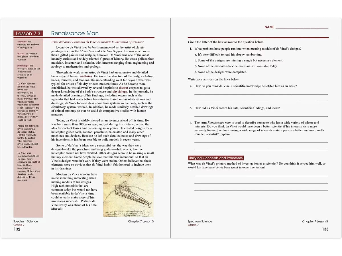 Spectrum® Science Workbook - Gr. 7 - US 7161