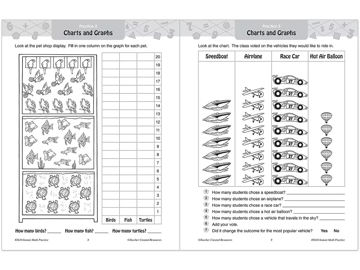 Instant Math Practice Workbook - Gr. 2 - US 4390