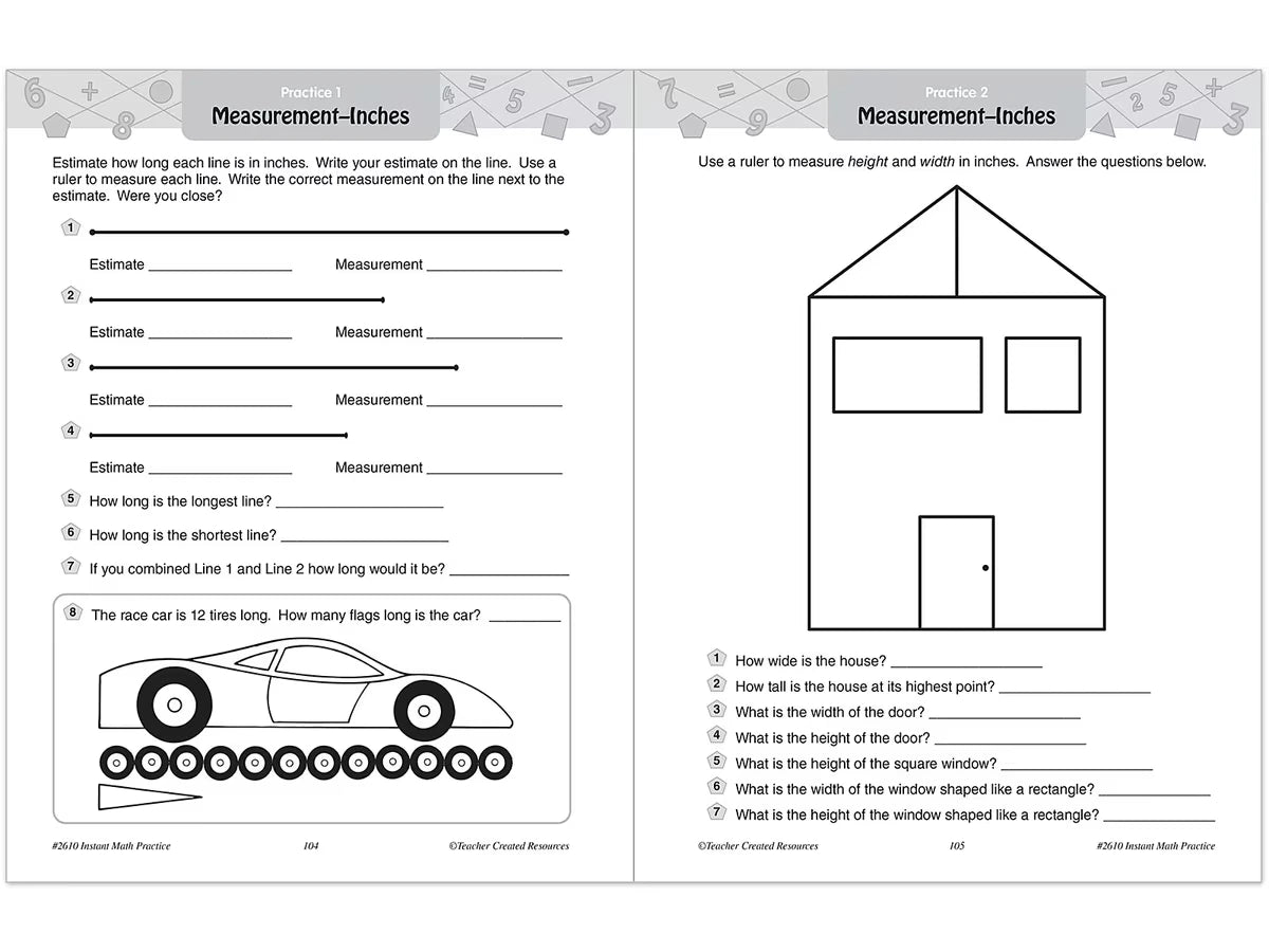 Instant Math Practice Workbook - Gr. 2 - US 4390